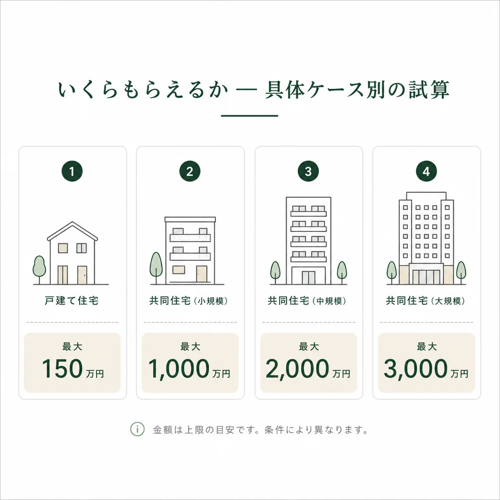 いくらもらえるか — 具体ケース別の試算
