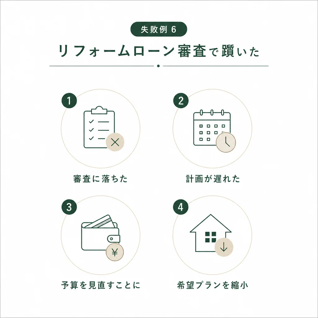 失敗例6｜リフォームローン審査で躓いた