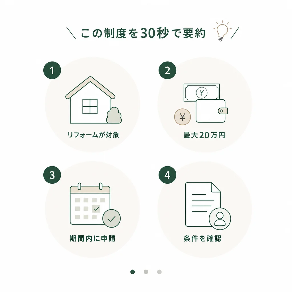 この制度を30秒で要約 — 💡ポイント解説