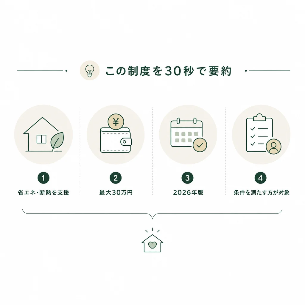 この制度を30秒で要約 — 💡ポイント解説