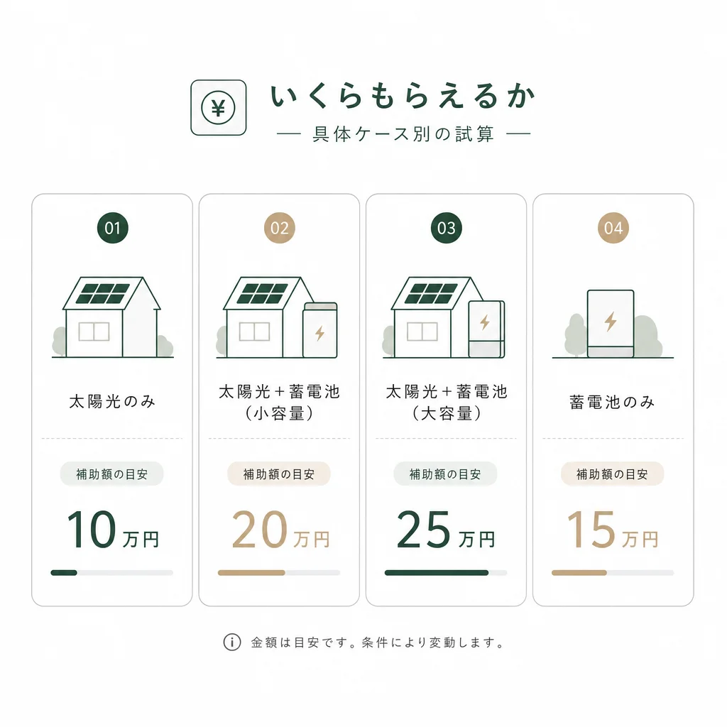 いくらもらえるか — 具体ケース別の試算