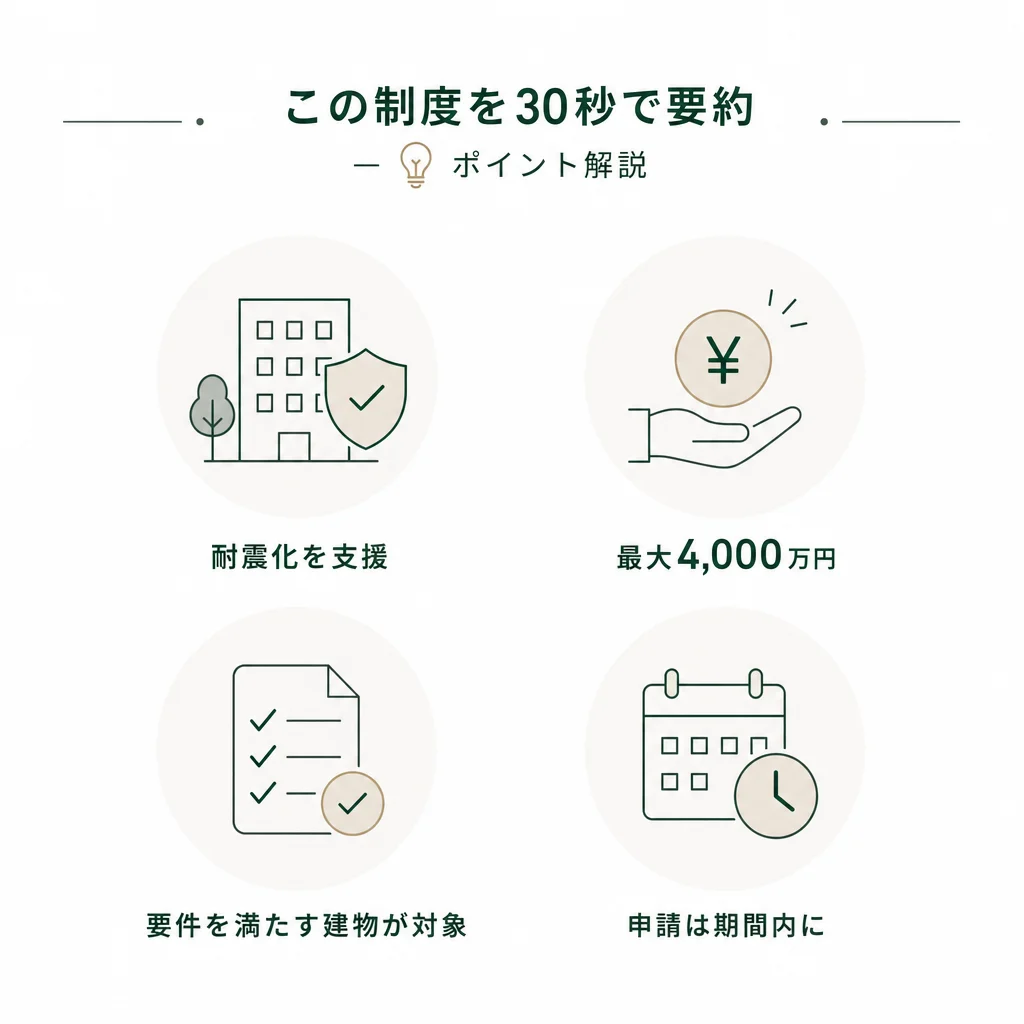 この制度を30秒で要約 — 💡ポイント解説