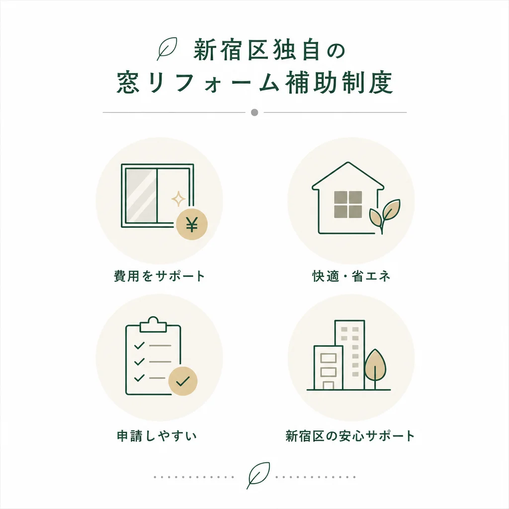新宿区独自の窓リフォーム補助制度