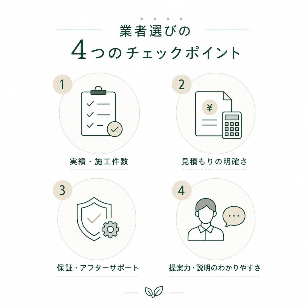 業者選びの5つのチェックポイント