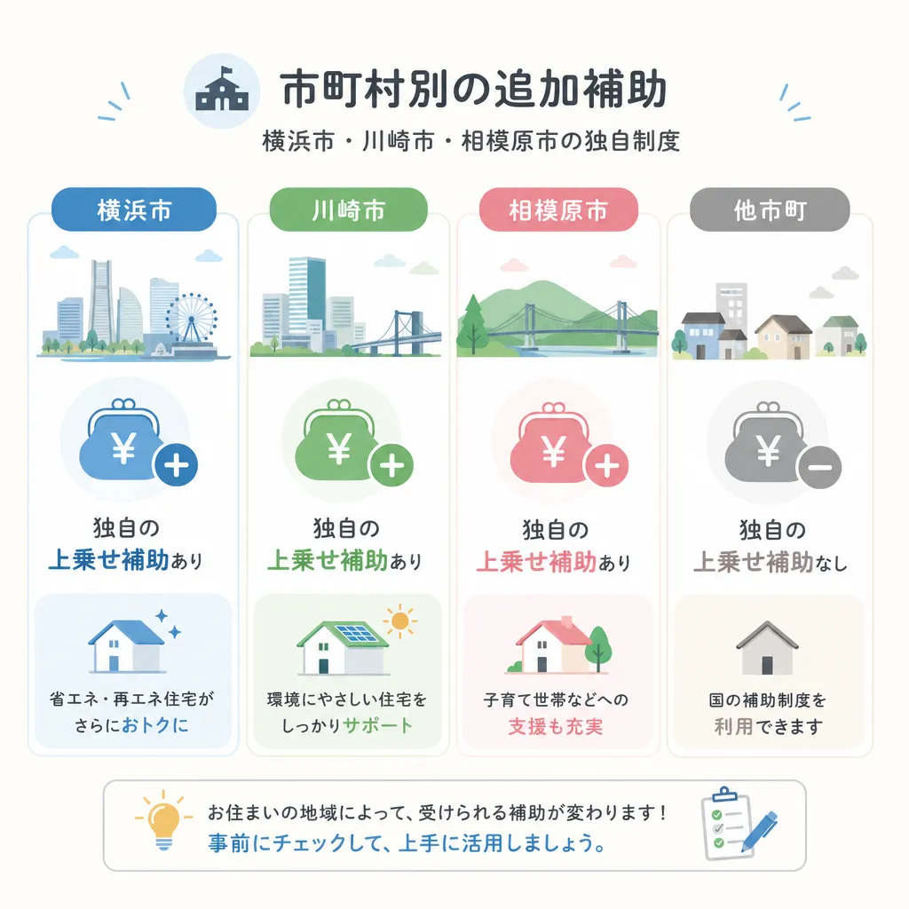 神奈川県 市町村別の追加補助