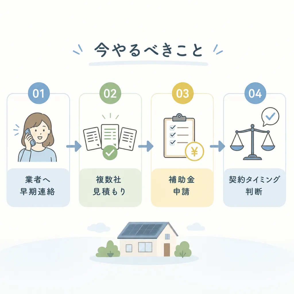 ユニットバス受注停止時に取るべき行動フロー(業者連絡→見積もり→申請)