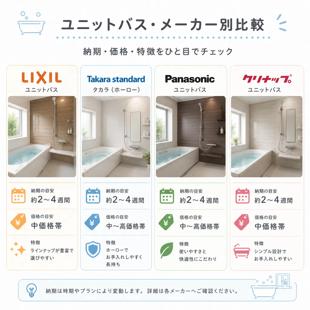 TOTO代替メーカー4社の比較