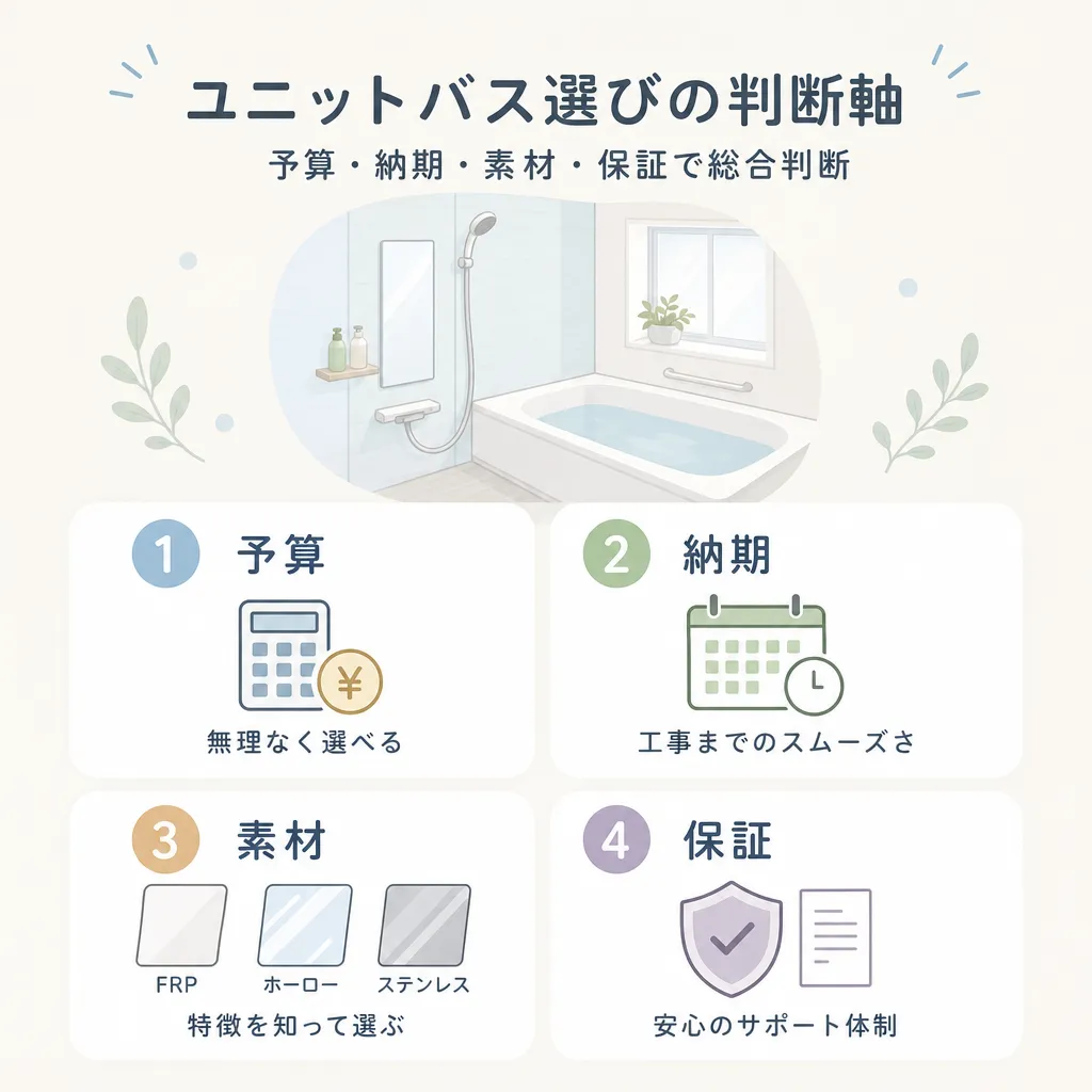 代替メーカー選びの判断軸