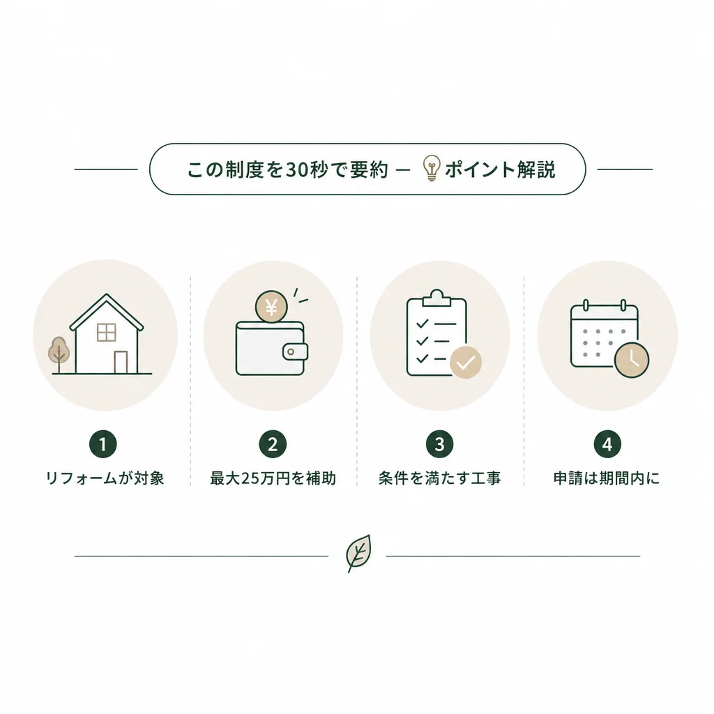 この制度を30秒で要約 — 💡ポイント解説