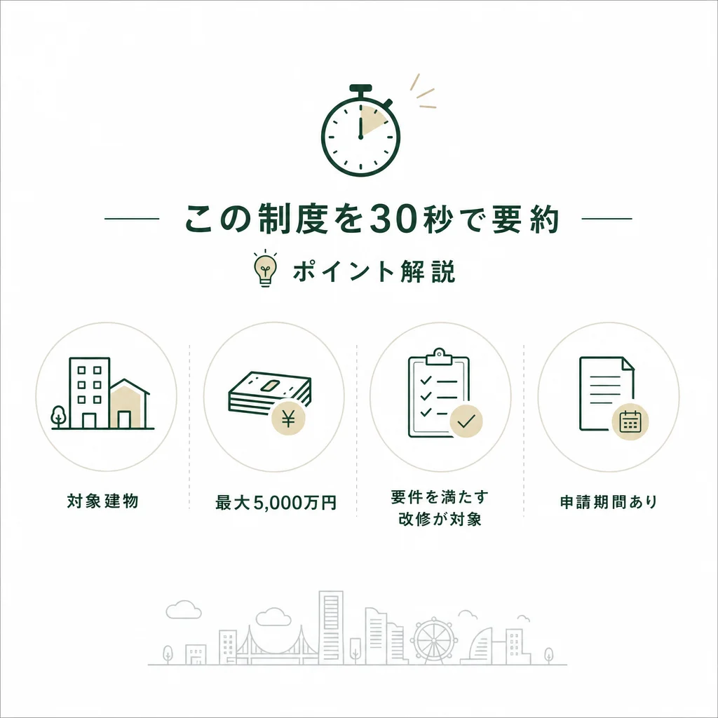 この制度を30秒で要約 — 💡ポイント解説